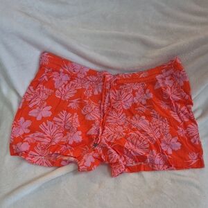 Floral Orange And Pink Women's Shorts